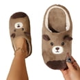 thumbnail image 4 of Xfvqtps Women Winter Cute Bear Closed Toe Fuzzy Slide Slippers Cute Cartoon House Slippers Non Slip Flat Indoor Shoes, 4 of 9