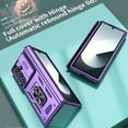 thumbnail image 2 of ELEHOLD Case for Samsung Galaxy Z Fold 7, Shockproof Hinge Phone Case with Slide Camera Cover & Kickstand,Purple, 2 of 6