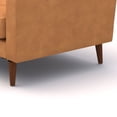 thumbnail image 4 of Juan 39 Inch Modular Chair with Tufted Back and Seat, Modern Brown Leather- Saltoro Sherpi, 4 of 5