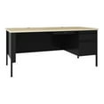 thumbnail image 4 of Lorell Desk, Right-Pedestal, Steel, 66"x30"x29-1/2" , Maple/Black (LLR66906), 4 of 4