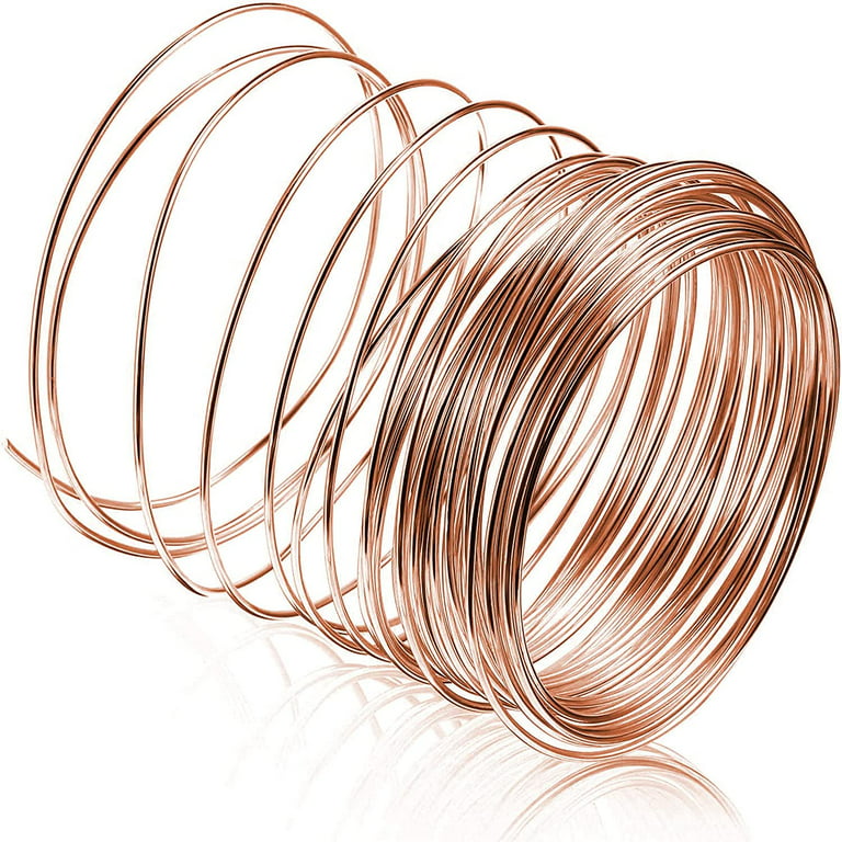100ft Copper Wire for Gardening, Electroculture,Jewelry Making Craft Pure  Bare Copper Wire (24 Gauge,0.019'' Diameter)