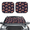 thumbnail image 2 of Balery 2 Piece Leopard Print Car Windshield Sun Shade|Foldable Front Windshield Shade for Car Front Window for Most Sedans SUV Truck-, 2 of 7