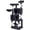 Black, variant on HarmonyStrings 64.5in Extra Large Cat Tree with 2 Perches, 2 Condos, 5 Scratching Posts, Funny Hammock & Basket & Dangling Balls, Multi-Level Cat Tower for Indoor Felines-Pink