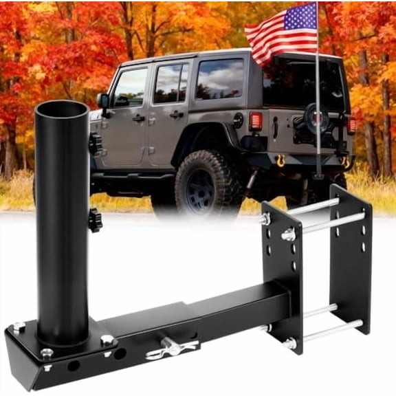 Heavy Duty RV Flag Pole Mount Kit, Frame/Hitch/Bumper Mount 3 in 1, Flag(Starlink) Pole Holder Suitable for RV, Truck, Trailer, SUV, Camper$$Garden & Patio