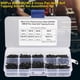thumbnail image 2 of Tornillos autorroscantes, 400 piezas de acero inoxidable negro M2 / M2.6 Tornillos autorroscantes de cabeza de cubeta transversal Juego de surtido Amonsee NO, 2 of 6