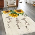 thumbnail image 2 of Area Rugs for Living Room 4x6 Ft, Yellow Sunflower Non Slip Area Rugs for Kitchen Bedroom Entryway, Summer Botanical Elegant Pastoral Floral Washable Carpet Runner Rug Floor Mats for Bedroom, 2 of 8