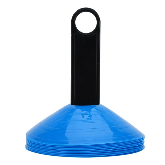 10-Pack for Soccer/Football Speed & Agility Training Blue Mini Field Cone Discs