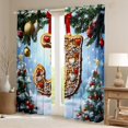 thumbnail image 2 of Manfei Kawaii Monogrammed J Black Out Curtains for Kids, Winter Snowflake Curtains Pack of 2 (42x63 Each), Merry Christmas Bedroom Curtains, Living Room Curtains Decor, 2 of 6