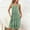 Green, variant on ALLLIST Midi Women's Nightgown Sleeveless with Pockets Sleep Dresses Pleated Blue Floral Night Clothes Womens Sleepwear