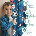 thumbnail image 3 of Blackout Kids Curtains,Blue Soccer Elements Pattern Childrens Insulated Curtains Set Of 2,Bedroom Essentials,Toddler Room Decor 42"x84", 3 of 5