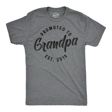 Mens Promoted To Grandpa 2019 Tshirt Best Grandfather T Shirt New (Best Atv Reviews 2019)