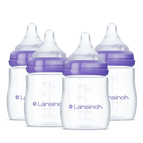 Pack de 4 Biberones Lansinoh Anticólicos Flujo Lento 150 ml