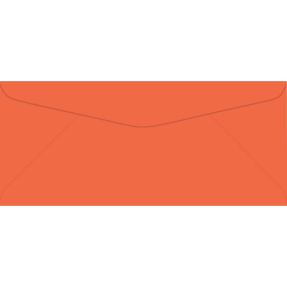 LUXPaper #9 Regular Envelopes, 3 7/8 x 8 7/8, Bright Orange, 50/Pack
