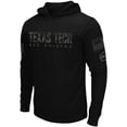 thumbnail image 2 of Men's Colosseum Black Texas Tech Red Raiders OHT Military Appreciation Hoodie Long Sleeve T-Shirt, 2 of 4