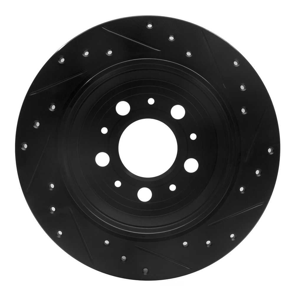 Dynamic Friction Company 633-27024L DFC Brake Rotor - Drilled And Slotted - Black