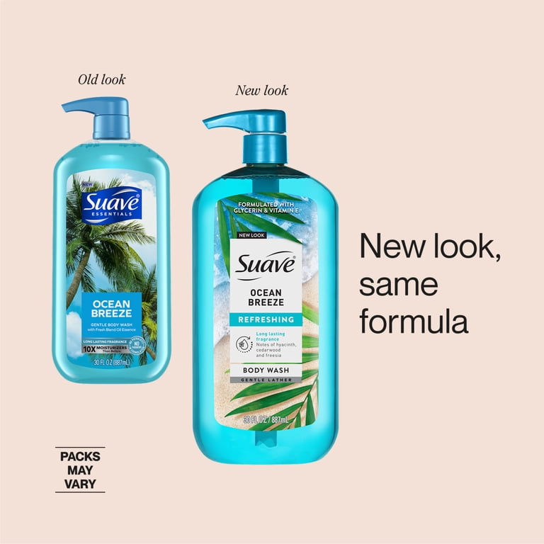 Suave Essentials Ocean Breeze Body Wash, 30 fl oz photo 5