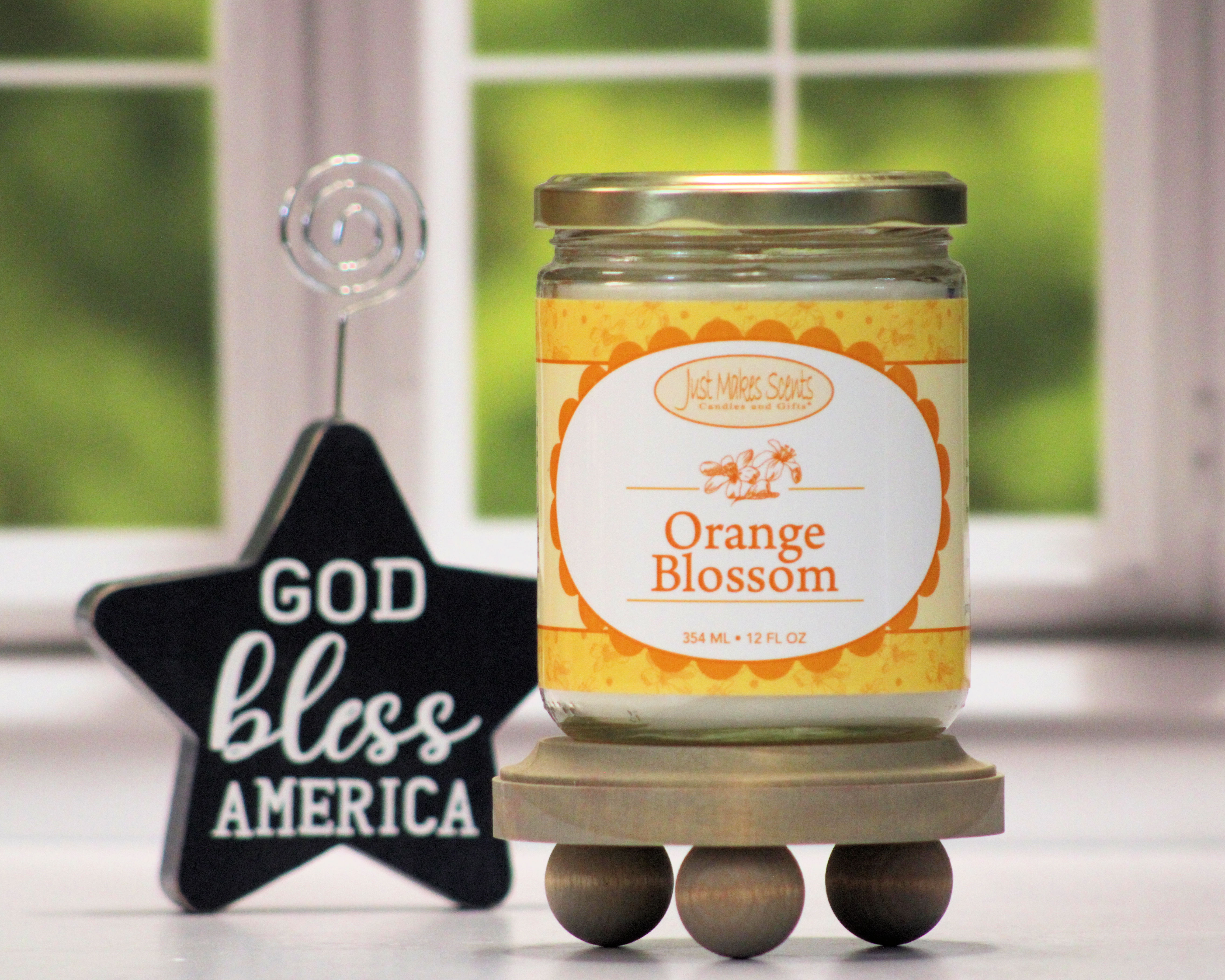 Orange Blossom Salsa Jar Candles 12 oz -Just Makes Scents Candles & Gifts