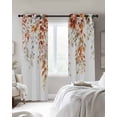 thumbnail image 4 of Fall Orange Leaves Kitchen Curtains Farmhouse Watercolor Botanical Plants Cafe Short Curtains for Bathroom Blackout Window Curtain Small Window Treatment Drapes for Bedroom Living Room 27.5"x39"x2, 4 of 9