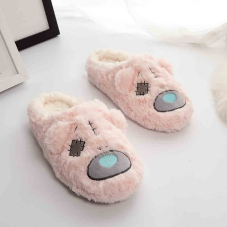 

Homchy Shoes Women Indoor Home Plush Soft Cute Cotton Slippers Shoes Non-Slip Floor Slippers