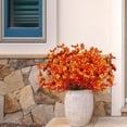 thumbnail image 5 of Artificial Fall Decorations, Harvest Autumn Faux Floral Stem Branches, Eucalyptus Bouquet with Violet Flower for Vase Arrangement, Silk Flowers Plants Bouquets for Home Indoor Table Fireplace, 14.17", 5 of 6