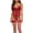 Red/Black, variant on Women's Stretch Lace Molded Cup Bustier with Garters