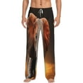 thumbnail image 2 of Kdxio Elephant Sunset in Kenya Print Men's Sleep Pajama Pant Lounge Pants with Pockets, 2 of 8