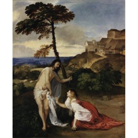 Posterazzi SAL900100328 Noli Me Tangere Ca 1512 Titian Ca1485-1576 Italian Oil on Canvas National Gallery London England Print - 18 x 24