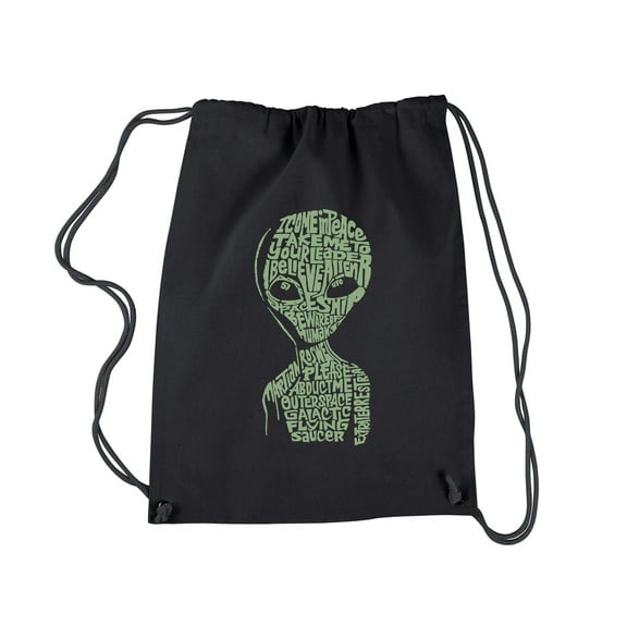 LA Pop Art Drawstring Backpack - Alien