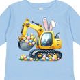 thumbnail image 4 of Inktastic Easter Excavator Bunny Ears Egg Hunt Boys or Girls Long Sleeve Toddler T-Shirt, 4 of 5