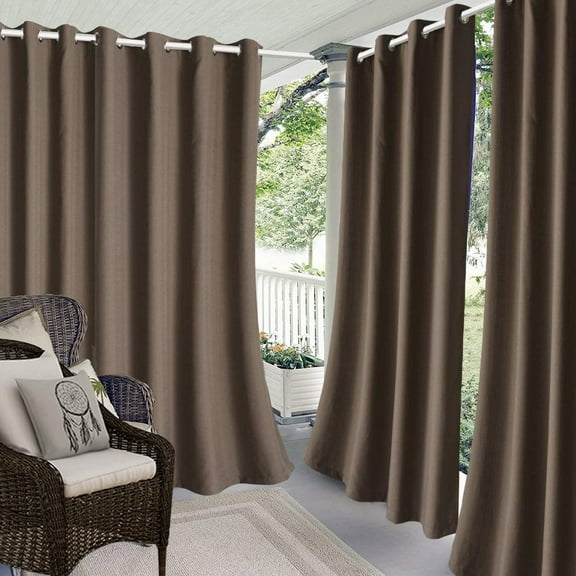 Outdoor Waterproof Curtains, 1 Panels Outdoor Curtains, Patio Curtains Outdoor Waterproof, Door Curtain, Outside Curtains for Patio Waterproof, Blackout Thermal Insulated Gazebo Porch Pavilion