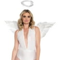 thumbnail image 2 of Leg Avenue Feather Angel Wings and Halo Costume Accessory, White, One Size, 2 of 3
