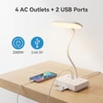 thumbnail image 6 of VOLIVO LED Desk Lamp with 4 AC Outlets & 2 USB Ports, 2 Color Temperatures & 3 Lighting Modes, Gooseneck Table Lampfor Home, Office, Table, 6 of 7