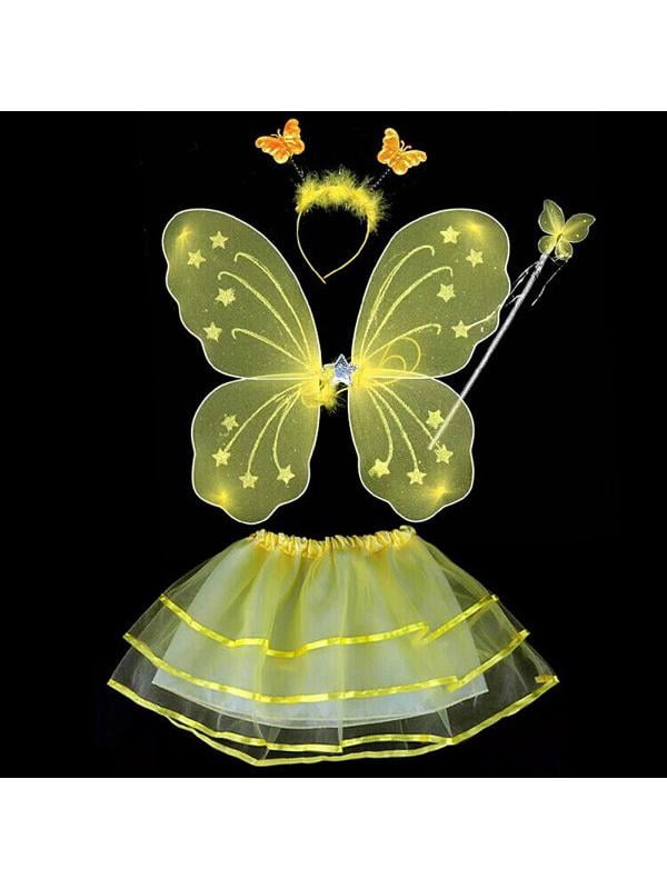 Fairy Angel Butterfly Wings Kids Girls Party Wedding Cosplay Fancy Dress Costume