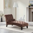 thumbnail image 2 of BELLEZE Modern Lounge Chaise Leisure Accent Chair - Aurora (Brown), 2 of 5