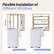 BaPiPro 12000 BTU ASHRAE Portable Air Conditioners with Heater, 5-in-1 Standing AC Unit with Heat, Cool, Dehumidifier, Fan, Sleep Mode for Room ups to 400 Sq.Ft