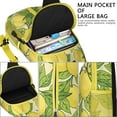 thumbnail image 3 of Summer Yellow Lemon Print Sling Backpack, Cute and Fresh Floral Pattern Crossbody Daypack with Retro Vintage Style, Lightweight and Adjustable Strap, 3 of 6