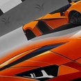 thumbnail image 5 of Manfei Cartoon Racing Cars Blackout Curtains,Checkered Flag Curtains Pack of 2 (42x84 Each),Orange, 5 of 7