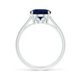 thumbnail image 2 of Angara Natural 3.3 Ct. Blue Sapphire Solitaire Ring in Sterling Silver for Women (Ring Size: 5.5), 2 of 10