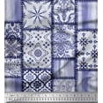 thumbnail image 1 of Soimoi Rayon Crepe Fabric Paisley,Mandala & Quatrefoil Patchwork Fabric Prints By Yard 46 Inch Wide, 1 of 1