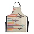 thumbnail image 6 of Yayeee Chief Kitchen Apron with Pockets for Cooking Water Resistant Unisex Adjustable Neck Strap, Flying Planes, 6 of 7