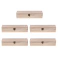 thumbnail image 1 of GUOOL 5Pack Wooden Storage Box Unpainted Keepsake Memory Decoupage Craft DIY Arts, 1 of 8
