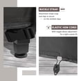 thumbnail image 4 of 600d Tough Canvas Heavy Duty Square Patio Table And Chair Cover - Waterproof Outdoor General Purpose Furniture Covers 54 Inch  Black, 4 of 7