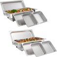 thumbnail image 1 of Bingirl 2-Pack Electric Chafing Dish Buffet Set: 9QT Stainless Steel Food Warmers with Digital Temperature Control, Including 1 Full-Size and 2 Half-Size Pans, 1 of 7