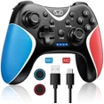 thumbnail image 1 of Manettes Sans Fil Rose, Manette Nintendo Switch pour PC Nintendo Switch/Lite/OLED/Windows avec Fonction Programmable/Vibration/Turbo, Manette Switch Pro avec 2 Capuchons de Pouce, 1 of 7