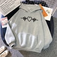 thumbnail image 2 of TRUBKH hoodies for women Fleece Sweatshirts hoodies for teen girls women sweatshirt graphic hoodie Gray M, 2 of 8