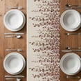 thumbnail image 4 of Table Runner 36 Inches Long for Kitchen Dining, Brown Eucalyptus Leaves Dresser Scarf Farmhouse, Dining Table Decorations for Wedding/Parties, Spring Leaves Plants Country Beige 13 x 36 In, 4 of 8