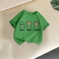 thumbnail image 5 of NAISIBABY Girls Short Sleeve T-Shirt, Round Neck Summer Cotton Graphic Kids Casual Fashion Tee Army Green 8T, 5 of 5