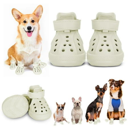 Dog Shoes FEV6 Medium Large Size  Breathable Dog Hot Pavement  Dog Booties and Paw Protectors  Non-Slip Waterproof Dog Sandals Boots with Reflective Rain  Summer  Hiking  Snow (Size 1)