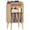 Wood, variant on LELELINKY Record Player Stand with 4 Vertical Compartments + Large Storage, Holds 160 Albums, Mid-Century Turntable Cabinet with Wood Legs, Walnut