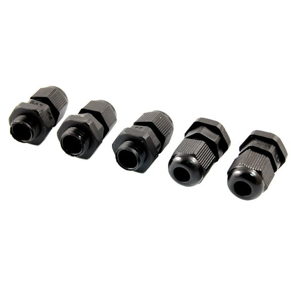 Unique Bargains 10Pcs PG7 Plastic Waterproof Wire Connector Gland 3-6.5mm Cable